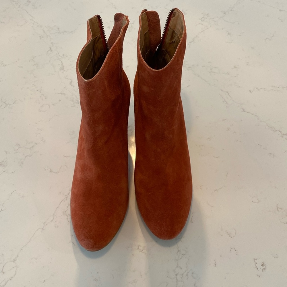 Corso Como Burnt Orange Suede Leather Booties